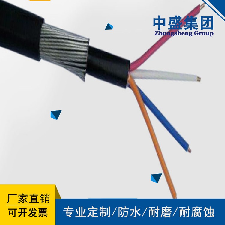 中盛铠装铜带屏蔽阻燃控制电缆ZRC-KVVP2-22 7*2.5